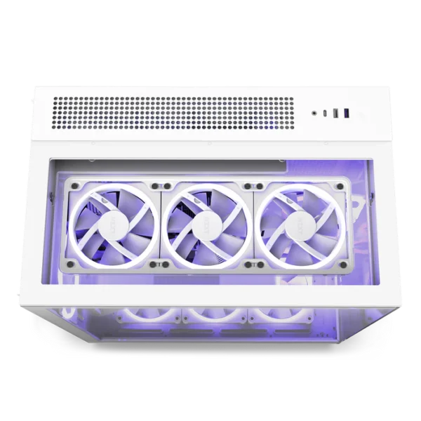 NZXT H9 Elite White Mid-Tower Case ATX 360mm Radiator Support Tempered Glass - CM-H91EW-01