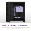 NZXT H9 Flow RGB+ Black Mid-Tower Case ATX 420mm Radiator Support Tempered Glass - CM-H92FB-P1
