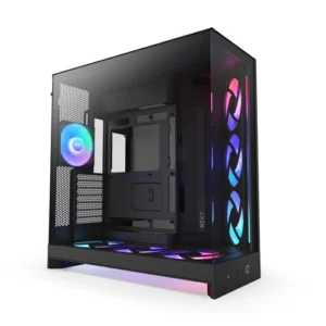 NZXT H9 Flow RGB+ Black Mid-Tower Case ATX 420mm Radiator Support Tempered Glass - CM-H92FB-P1