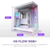 NZXT H9 Flow RGB White Mid-Tower Case ATX 420mm Radiator Support Tempered Glass - CM-H92FWR1