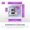 NZXT H9 Flow RGB White Mid-Tower Case ATX 420mm Radiator Support Tempered Glass - CM-H92FWR1