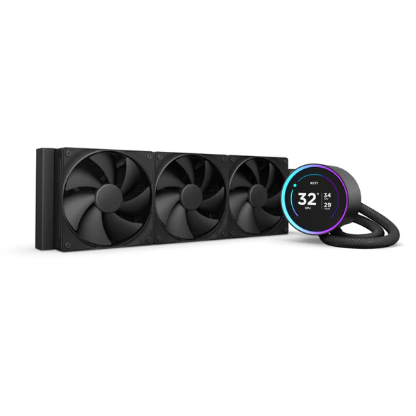 NZXT Kraken Elite 360 AIO Liquid Cooler with 2.72-Inch IPS LCD Display and F360 RGB Core Fan - RL-KN36E-B2 4 NZXT Kraken Elite 360 AIO Liquid Cooler with 2.72-Inch IPS LCD Display and F360 RGB Core Fan - RL-KN36E-B2 - Image 4