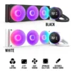 NZXT Kraken Elite RGB 360mm White AIO Liquid Cooler with 2.72-Inch IPS LCD Display and F360 RGB Core Fan - RL-KR36E-W2