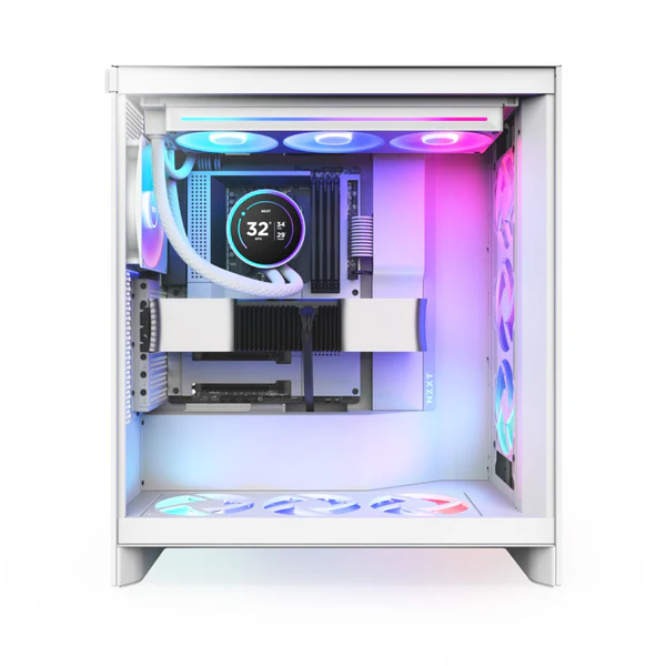 NZXT Kraken Elite RGB 360mm White AIO Liquid Cooler with 2.72-Inch IPS LCD Display and F360 RGB Core Fan - RL-KR36E-W2
