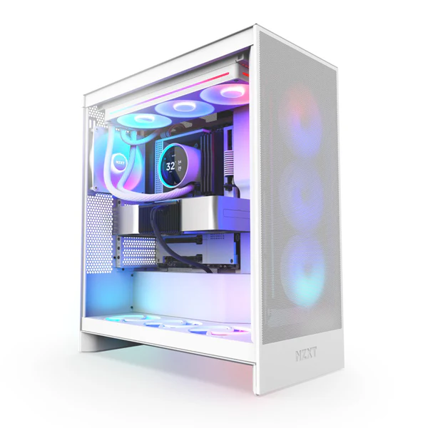 NZXT Kraken Elite RGB 360mm White AIO Liquid Cooler with 2.72-Inch IPS LCD Display and F360 RGB Core Fan - RL-KR36E-W2