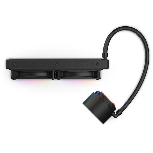 NZXT Kraken Elite RGB 240mm Black AIO Liquid Cooler with 2.72-Inch IPS LCD Display and F240 RGB Core Fan - RL-KR24E-B1