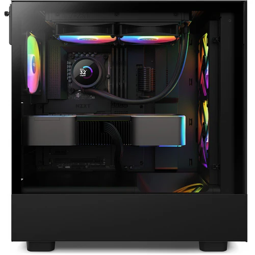 NZXT Kraken RGB 240mm Black AIO Liquid Cooler with 1.54-Inch TFT LCD Display and F120 RGB Core Fans - RL-KR240-B1
