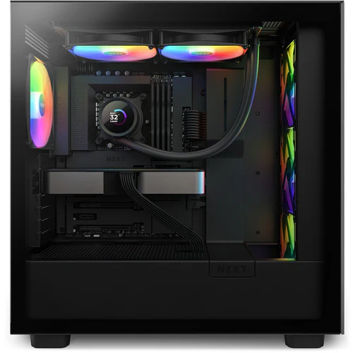 NZXT Kraken RGB 280mm Black AIO Liquid Cooler with 1.54-Inch TFT LCD Display and F140 RGB Core Fans - RL-KR280-B1