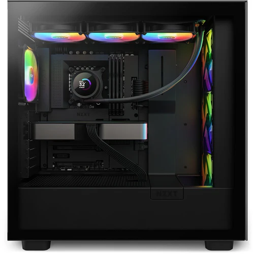 NZXT Kraken RGB 360mm Black AIO Liquid Cooler with 1.54-Inch TFT LCD Display and F120 RGB Core Fans - RL-KR360-B1