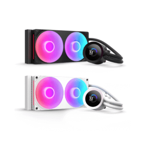 NZXT Kraken Plus 240 - 1.54″ LCD RGB 240mm AIO Liquid Cooler - Black (RL-KR240-B2) | White (RL-KR240-W2)