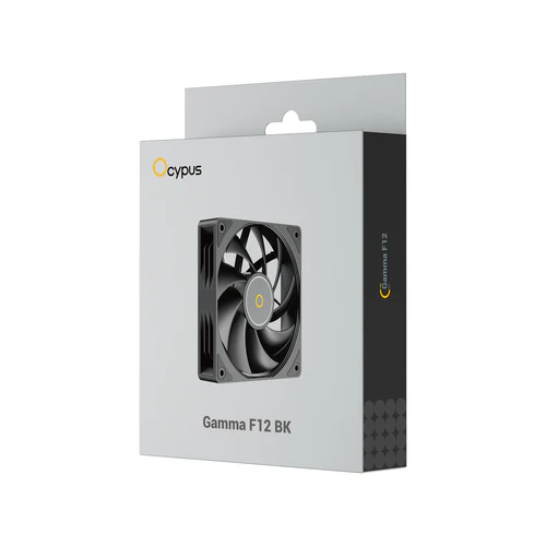 OCYPUS Gamma F12 Chassis Fan 120mm 44.55 CFM 0.82mm H2O Black - GAMMA-F12-BK1NN00X-GL
