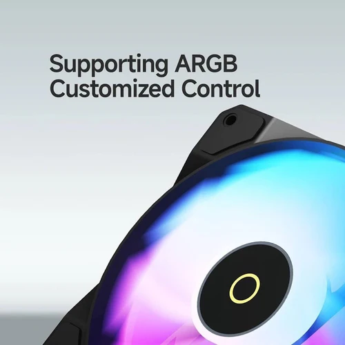 Ocypus Beta F12 ARGB Chassis Fan 120mm 50 CFM 1.65mm H2O Black - BETA-F12-BK1AM00X-GL