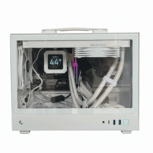 Prism | Mid-Range White Mini-ITX PC: AMD Ryzen 7 5700X, 32GB 3600MHz RAM, Fast NVMe SSD for Gaming and Creative Productivity