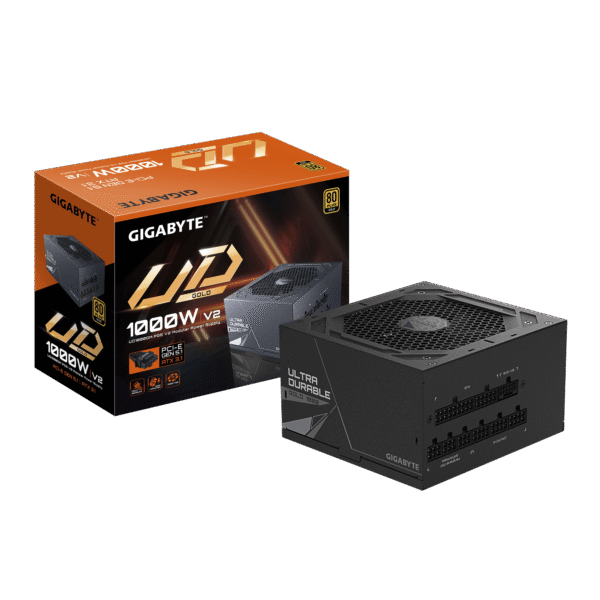 GIGABYTE UD1000GM PG5 V2 1000W PSU | 80 PLUS Gold | ATX 3.1 | PCIe Gen 5.1 | Fully Modular | Japanese Capacitors - GP-UD1000GM-PG5-V2