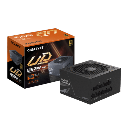 GIGABYTE UD Series 850W | 750W | Black | ICE (White) | 80 PLUS Gold ATX 3.1 PCIe Gen 5.1 Modular Power Supply - GP-UD850GM-PG5-ICE, GP-UD850GM-PG5-V2, GP-UD750GM-PG5-ICE, GP-UD750GM-PG5-V2 - 850W, Black
