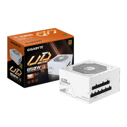 GIGABYTE UD Series 850W | 750W | Black | ICE (White) | 80 PLUS Gold ATX 3.1 PCIe Gen 5.1 Modular Power Supply - GP-UD850GM-PG5-ICE, GP-UD850GM-PG5-V2, GP-UD750GM-PG5-ICE, GP-UD750GM-PG5-V2 - 850W, Ice
