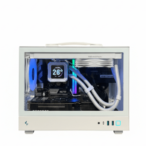 Vertex |White Compact Mid-Range 1440p Gaming and Streaming PC - Ryzen 5 9600X, RTX 5060 Ti