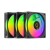 Ocypus GAMMA F12 ELITE ARGB Reverse Blade Chassis Fan 120mm 56 CFM 1.8mm H2O Black 3 in 1 - GAMMA-F12-BK3AM01E-GL
