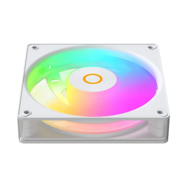 Ocypus Gamma F12 Elite ARGB 3-in-1 120mm PWM Chassis Fan White with Transparent Frame - GAMMA-F12-WH3AM00E-GL