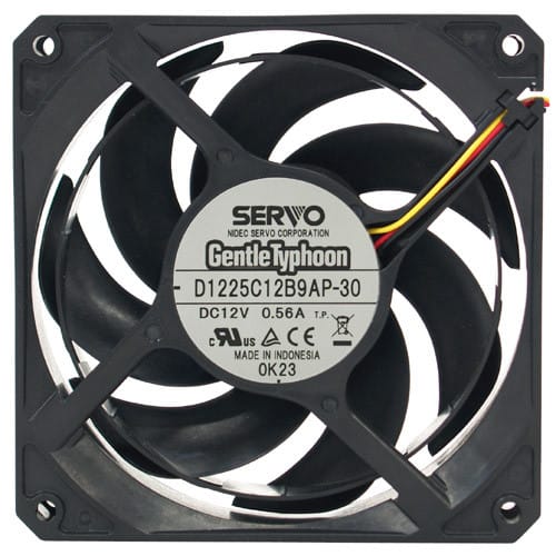 SCYTHE Gentle Typhoon 12cm Fan 4250 RPM 116.5 CFM Double Ball Bearings - D1225C12B9AP-30