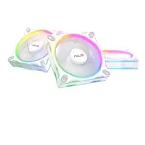 ASUS Prime MR120 ARGB 120mm PWM Fan Triple Pack Sleeve Bearing 28mm Thick White - PRIME MR120 FAN ARGB WHITE 3IN1