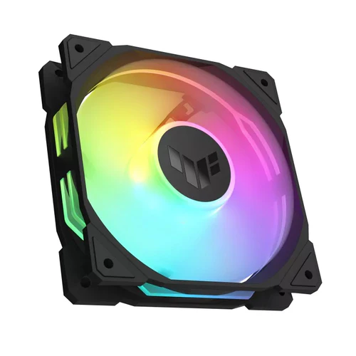 ASUS TUF Gaming TR120 ARGB Chassis Fan 120mm 3.3mm H2O 77.4 CFM Black - TUF GAMING TR120 FAN ARGB BLACK