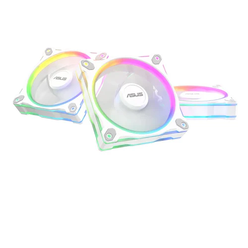 ASUS Prime MR120 ARGB Reverse Chassis Fan 120mm 58 CFM 1.38mm H2O White Triple Pack - PRIME MR120 FAN ARGB REVERSE WHITE