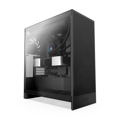 NZXT H7 Flow 2024 Black Mid-Tower Case ATX 420mm Radiator Support Tempered Glass - CM-H72FB-01