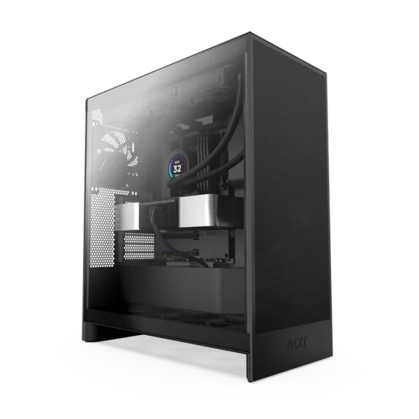 NZXT H7 Flow 2024 Black Mid-Tower Case ATX 420mm Radiator Support Tempered Glass - CM-H72FB-01