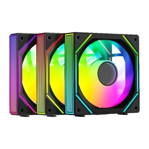 Ocypus GAMMA F12 UNI ARGB Chassis Fan 120mm 50 CFM 1.65mm H2O Black 3 in 1 - GAMMA-F12-BK3AM00U-GL