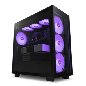 NZXT H7 Elite Black v2 Mid-Tower Case ATX 360mm Radiator Support Tempered Glass RGB - CM-H71EB-02