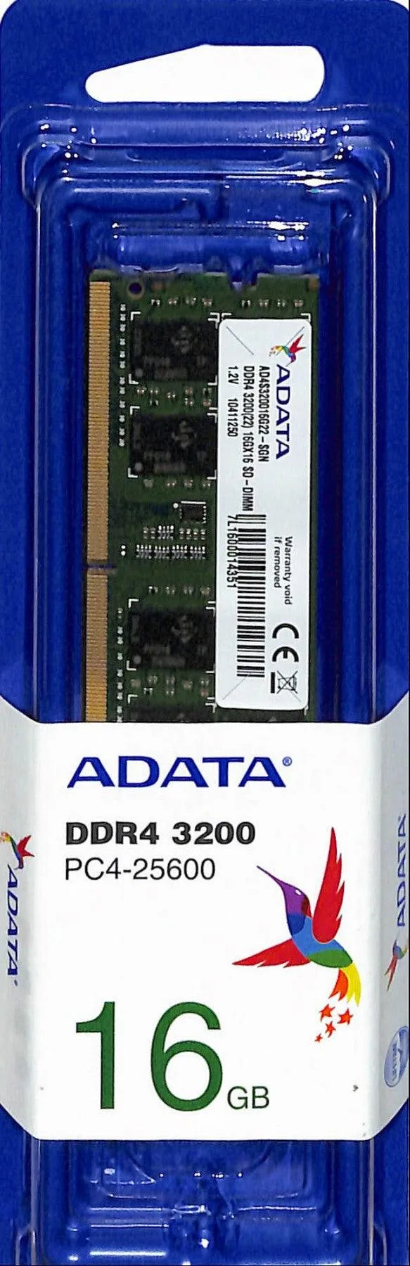 ADATA Premier DDR4 3200 SO-DIMM 16GB Memory Module - AD-AD4S320016G22-SGN