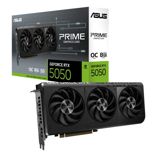 ASUS Prime GeForce RTX 5050 OC Edition Graphics Card - 8GB GDDR6 - PRIME-RTX5050-O8G
