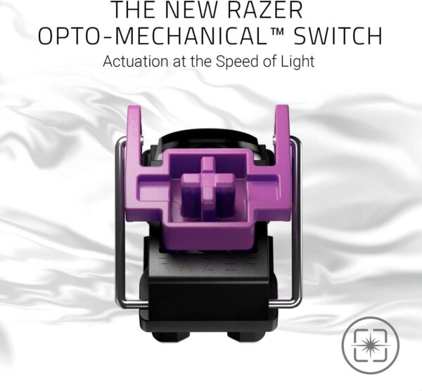 Razer Huntsman Mercury Opto-Mechanical Gaming Keyboard Purple Switches Chroma RGB - RZ03-02521900-R3M1