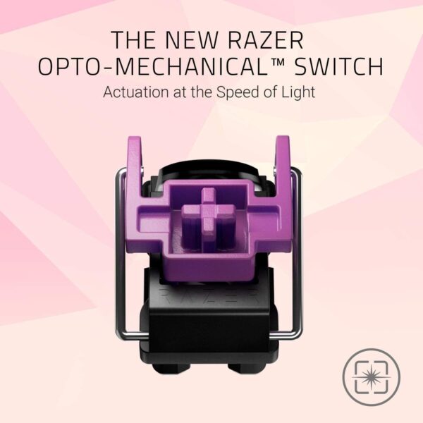 Razer Huntsman Quartz Opto-Mechanical Gaming Keyboard Purple Switches Chroma RGB - RZ03-02521800-R3M1
