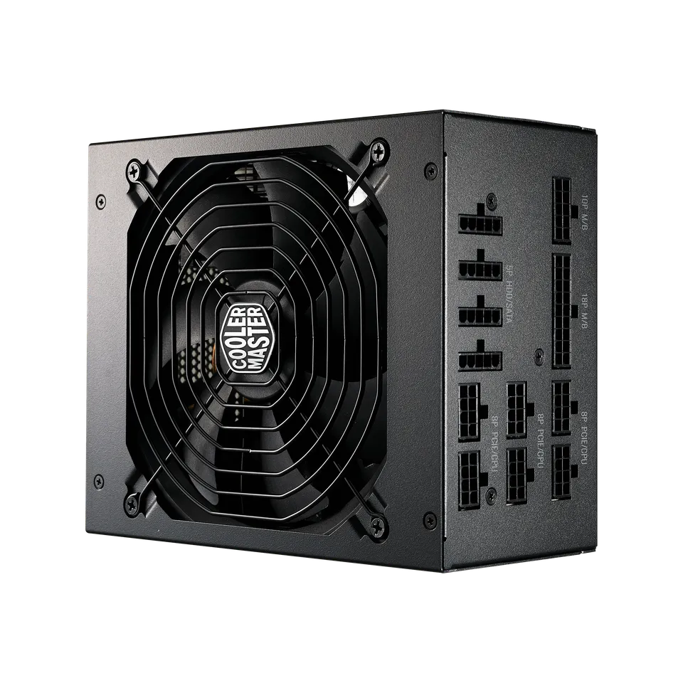 Cooler Master MWE Gold 1050 V2 1050W Fully Modular 80 Plus Gold ATX PSU with Silent Fan – MPE-...