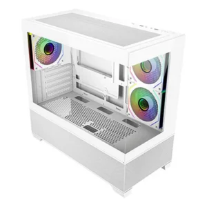 Cooler Master Elite 490 White Compact Micro-ATX Case with Dual Tempered Glass and 360mm Radiator Support - E490-WHNN-S00