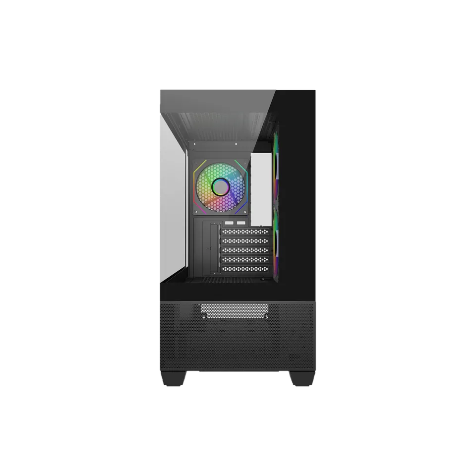 Cooler Master Elite 490 Black Compact Micro-ATX Case with Dual Tempered Glass and 360mm Radiator Support - E490-KHNN-S00C 3 Cooler Master Elite 490 Black Compact Micro-ATX Case with Dual Tempered Glass and 360mm Radiator Support - E490-KHNN-S00C - Image 3