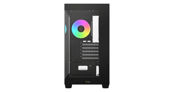 OCYPUS GAMMA C52 BK ARGB Mini-Tower PC Case with Tempered Glass Side Panel and ARGB Fans - GAMMA-C52-BKD300XX-GL