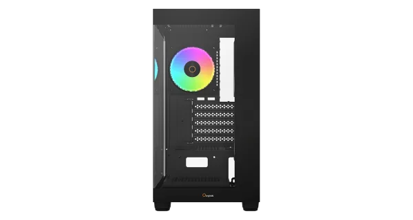 OCYPUS GAMMA C52 BK ARGB Mini-Tower PC Case with Tempered Glass Side Panel and ARGB Fans - GAMMA-C52-BKD300XX-GL