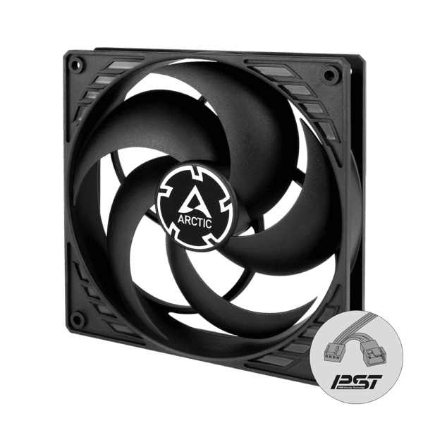 1 ARCTIC P14 PWM PST CO 140 mm Case Fan Dual Ball Bearing Black Single Fan - ACFAN00126A