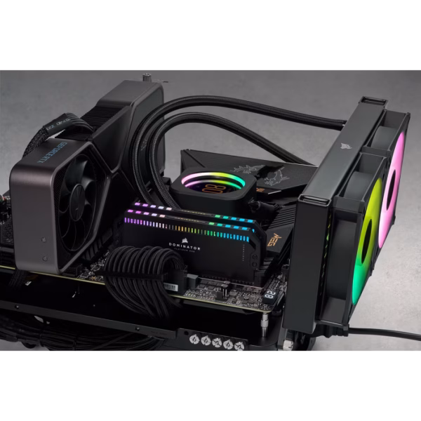 CORSAIR Dominator Platinum RGB 32GB (2x16GB) DDR5 6400MHz CL32 Desktop Memory Black - CMT32GX5M2B6400C32