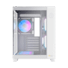 OCYPUS IOTA C70 Mid-Tower Case Dual Tempered Glass 6 ARGB Fans White - IOTA-C70-WHD600XX-GL