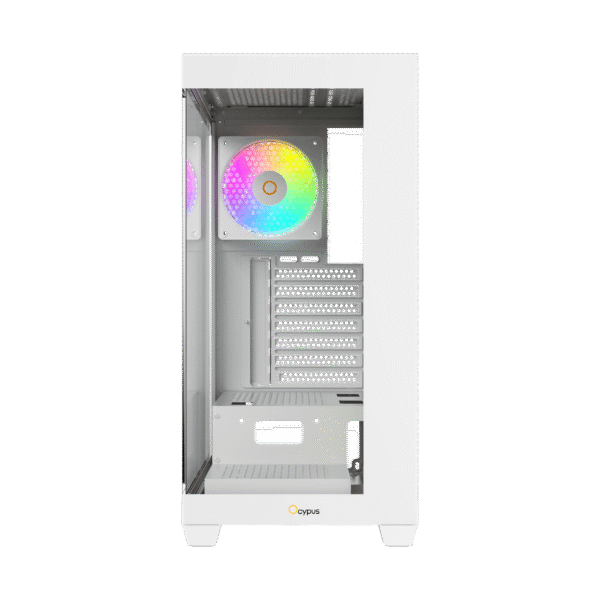 Ocypus GAMMA C72 WH ARGB Panoramic Mid-Tower Case 4x120mm ARGB Fans 360mm Radiator Support -  GAMMA-C72-WHD400XX-GL