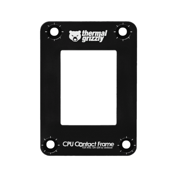 1 Thermal Grizzly Intel 12th Gen CPU Contact Frame LGA 1700 Aluminum Black - TG-OCF-i12G