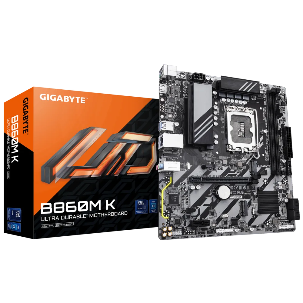 GIGABYTE B860M K Micro-ATX Motherboard Intel B860 LGA1851 DDR5 PCIe 4.0 – GA-B860M-K