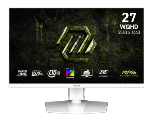 MSI MAG 274QRFW E20 - 27" Rapid IPS WQHD 2560×1440 200Hz 0.5ms HDR400 White Gaming Monitor with Adaptive-Sync and AI Vision