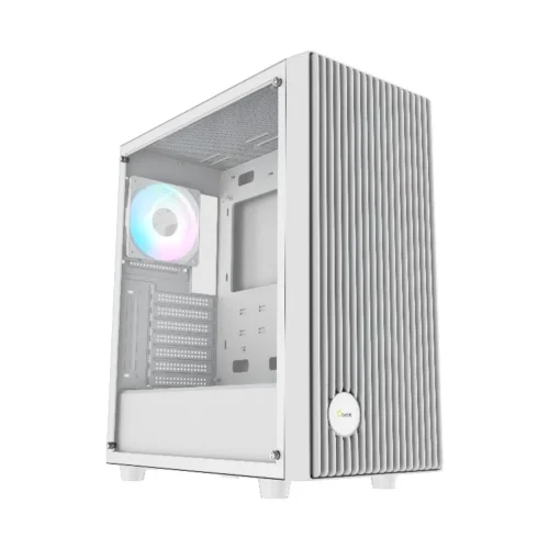 OCYPUS GAMMA C70 Mid-Tower Case High Airflow Mesh 4 ARGB Fans White - GAMMA-C70-WHG400XX-GL