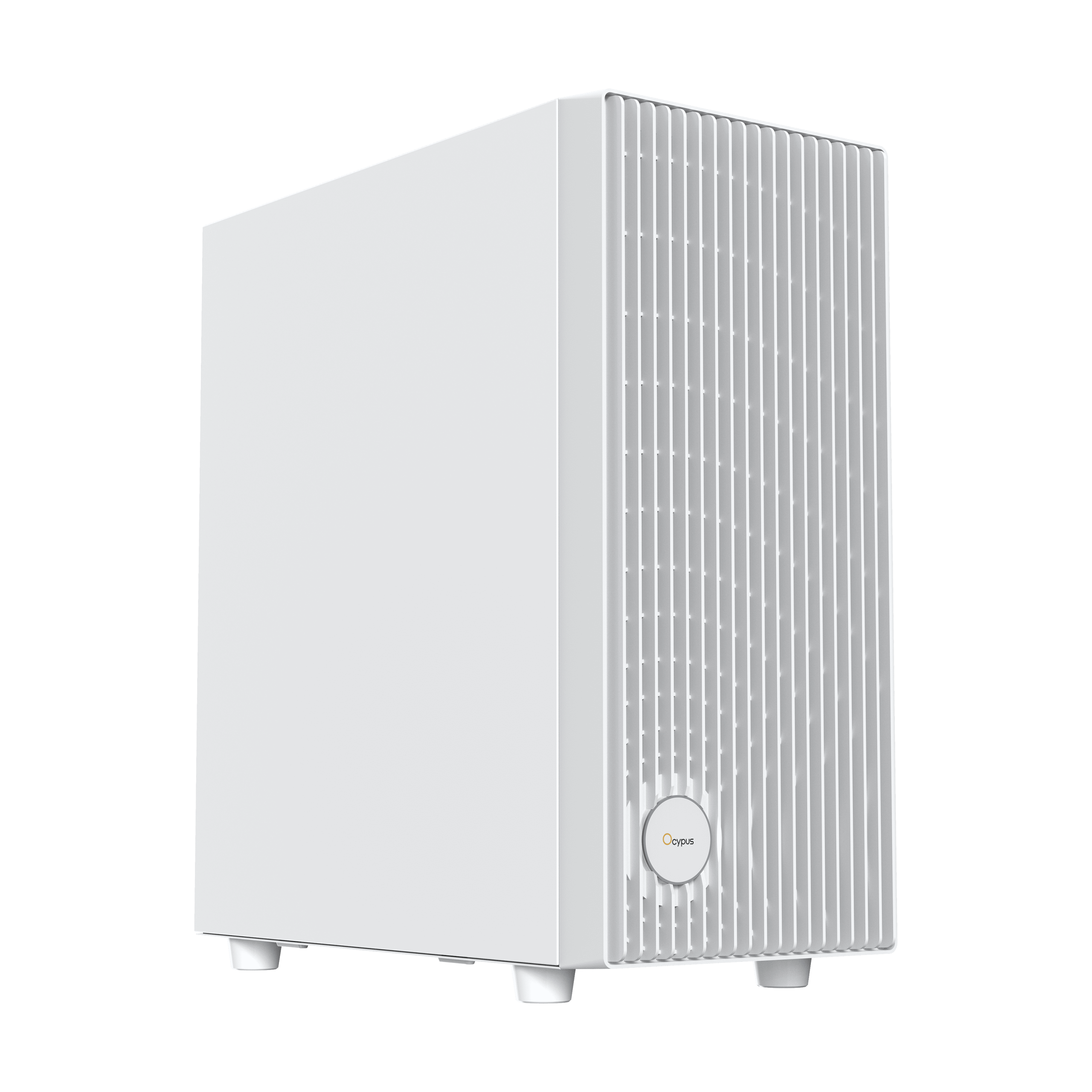 OCYPUS GAMMA C70 Mid-Tower Case High Airflow Mesh 4 ARGB Fans White – GAMMA-C70-WHG400XX-GL...