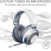 Razer Kraken 2019 Mercury Wired Gaming Headset 50mm Drivers 7.1 Surround Sound Cooling Gel Cushions - RZ04-02830400-R3M1